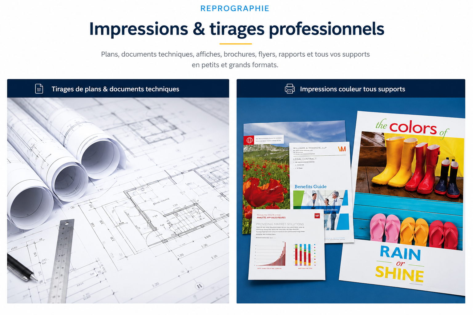 Tirage de plans et impression couleur